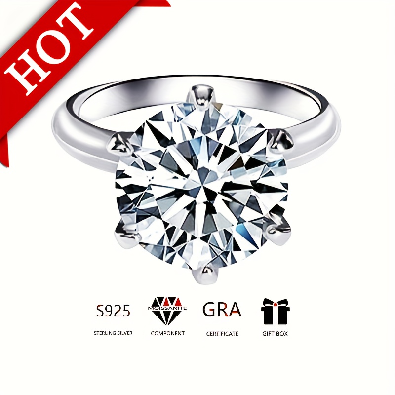 🎁 48% sleva na všechny produkty !✨1/2/3/5 karátový moissanitový prsten 💍