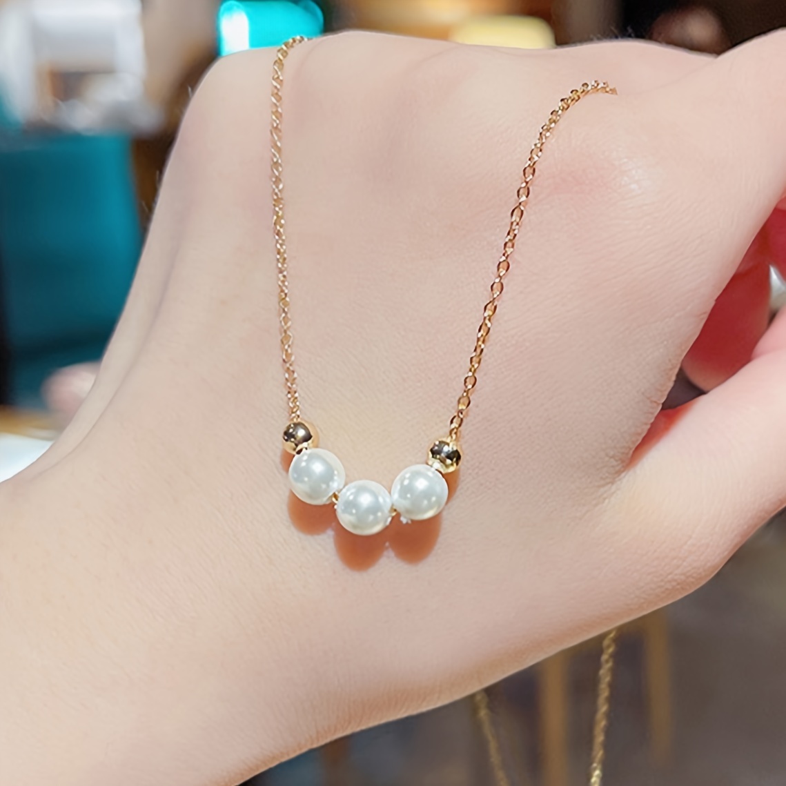 🎁 50% sleva na všechny produkty ! 💎Elegantní perlový náhrdelník s přívěskem✨