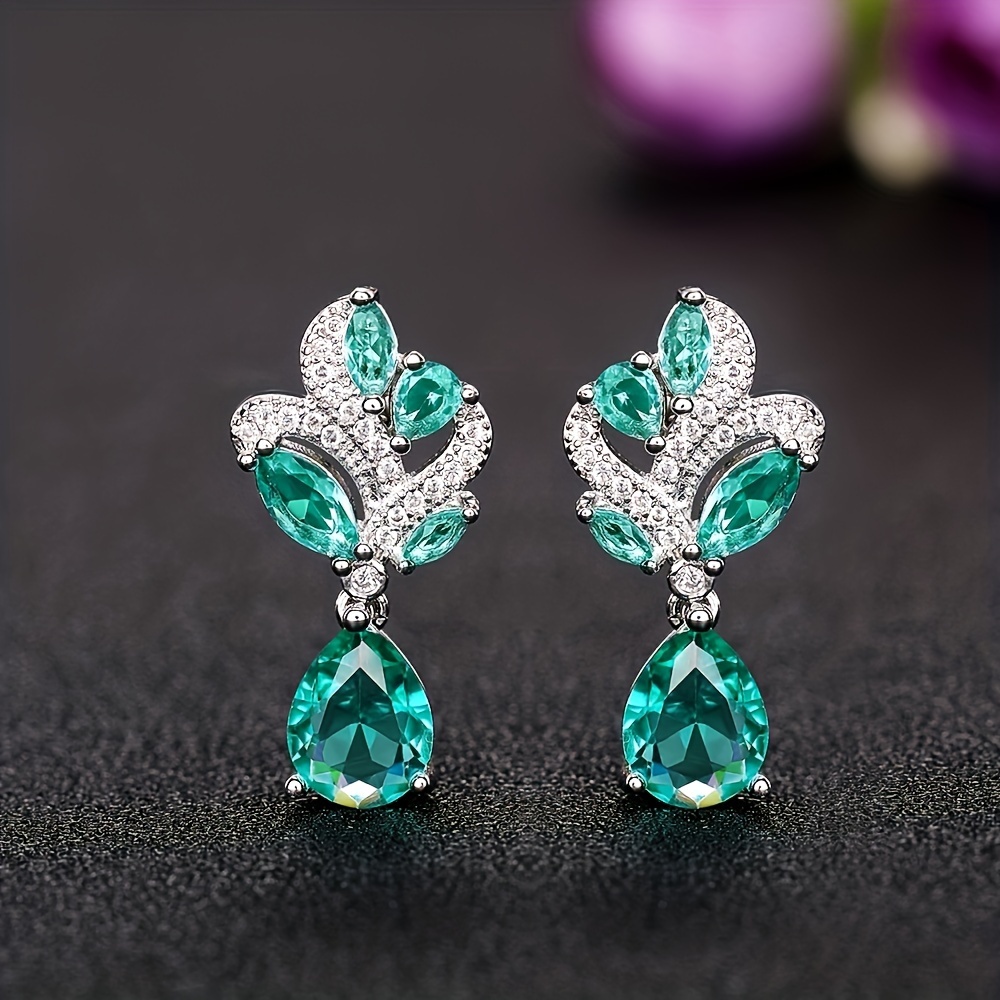 🎁 50% sleva na všechny produkty !✨Elegantní a luxusní stylové náušnice ze smaragdových kamenů💎