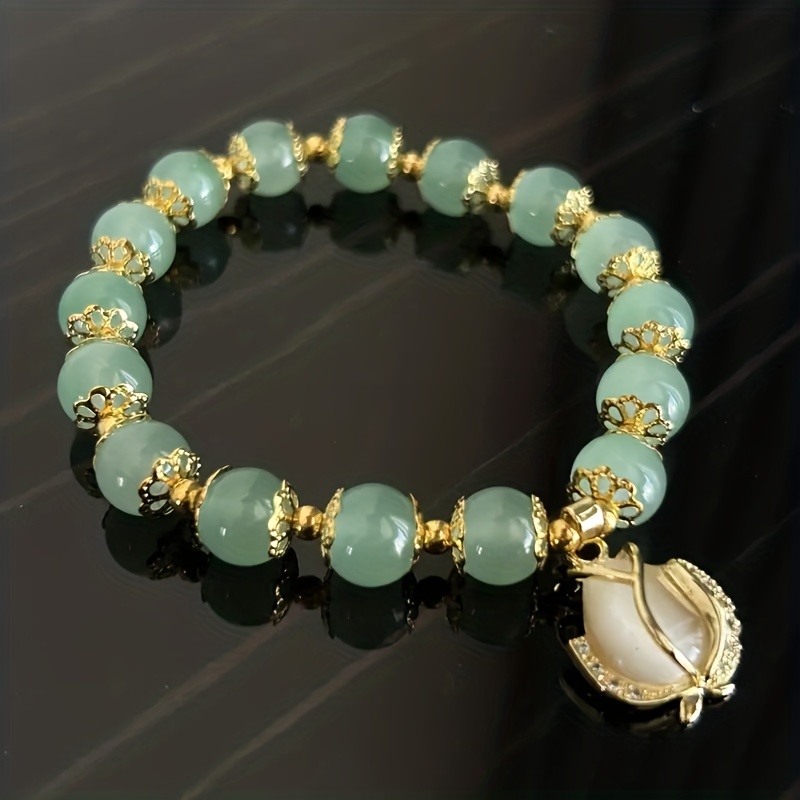 🎁 50% sleva na všechny produkty !✨Nádherný zelený nefritový náramek💎