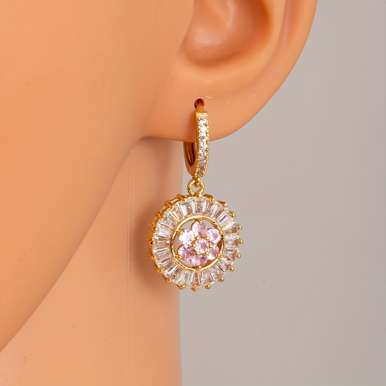 🎁 50% sleva na všechny produkty !💐14k bohémské náušnice kulaté květiny✨