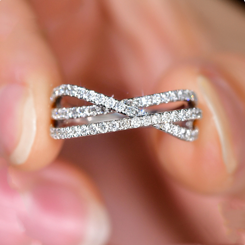 🎁 48% sleva na všechny produkty !💖 ámský luxusní křížový prsten 🌠