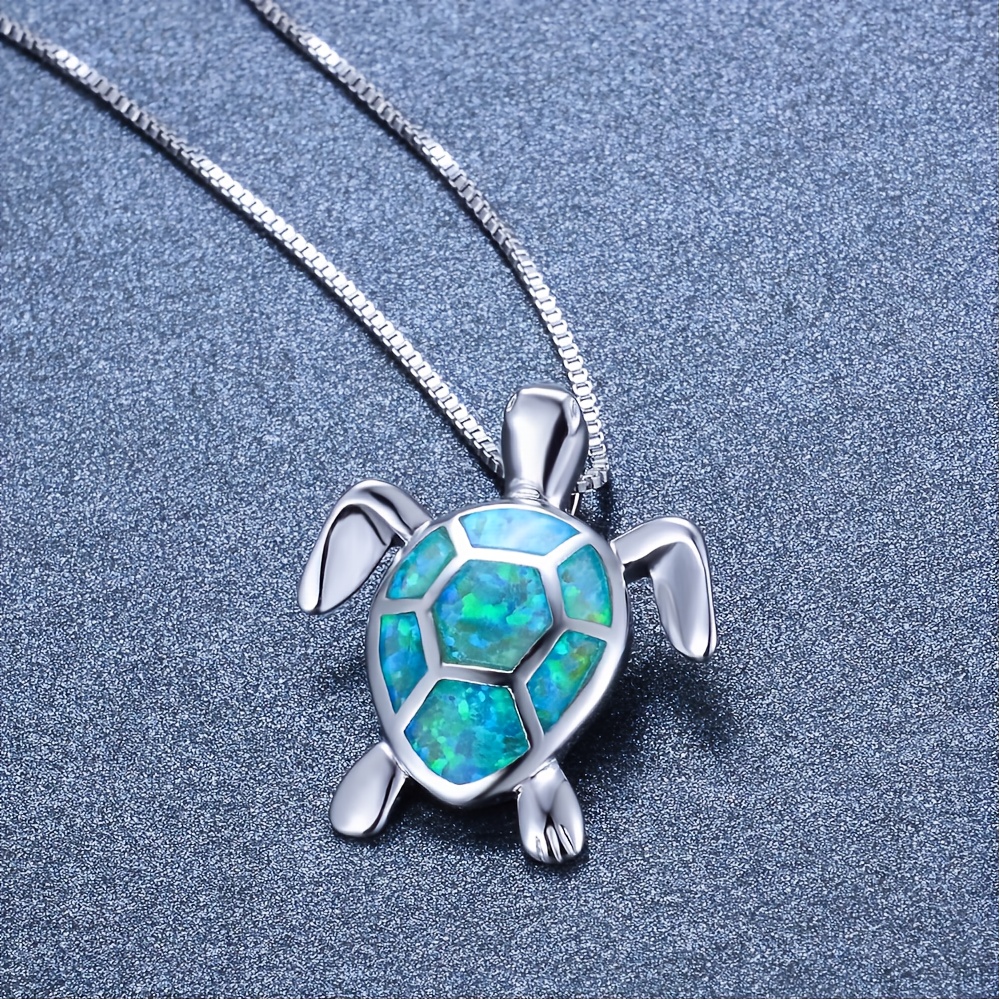 🎁 50% sleva na všechny produkty !Dámský řetízek z velkého želvy Bohemian Fire Opal