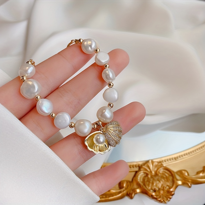 🎁 50% sleva na všechny produkty !✨14K barokní perlový náramek💫