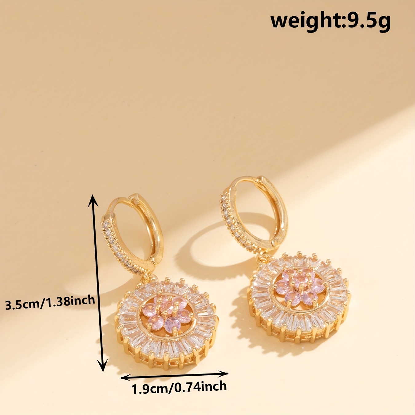 🎁 50% sleva na všechny produkty !💐14k bohémské náušnice kulaté květiny✨