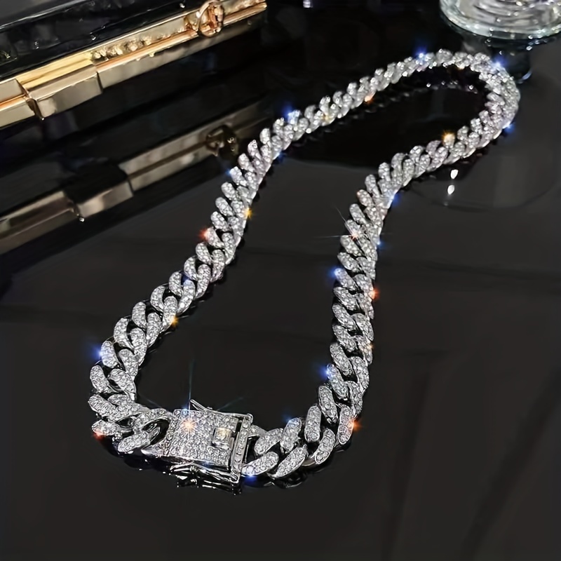 🎤 Hip Hop Geometrický kubánský řetěz 💎