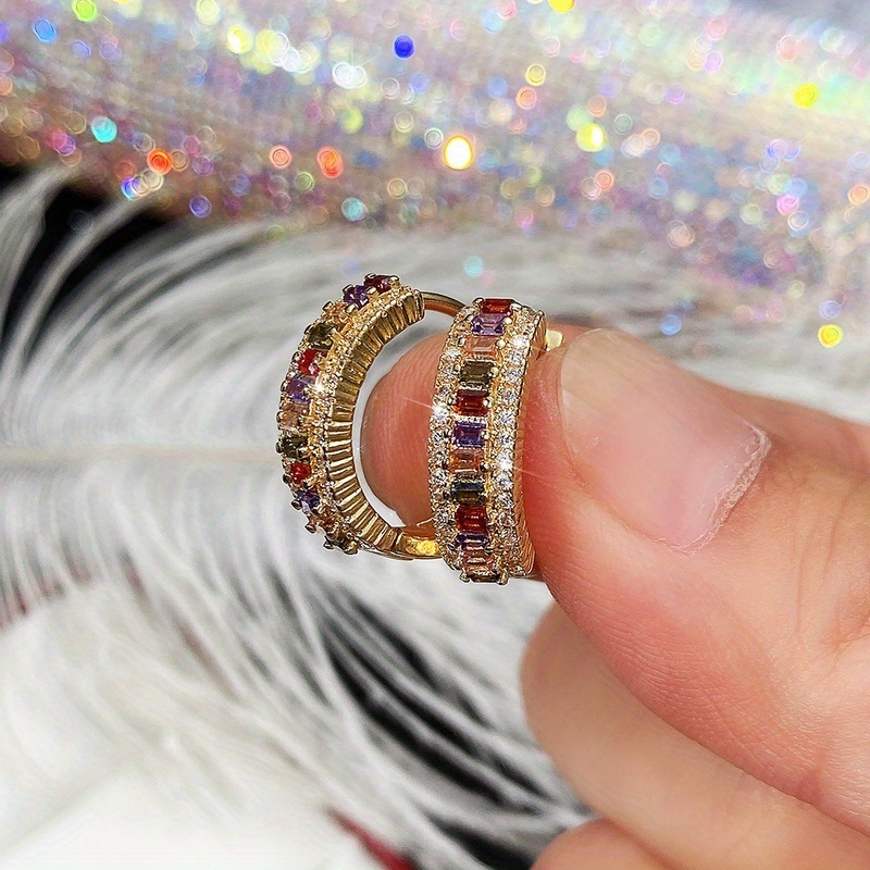 🎁 48% sleva na všechny produkty !🌟 Dámské kruhové náušnice pozlacené 18K zlatem 💛