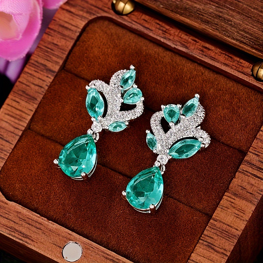 🎁 50% sleva na všechny produkty !✨Elegantní a luxusní stylové náušnice ze smaragdových kamenů💎