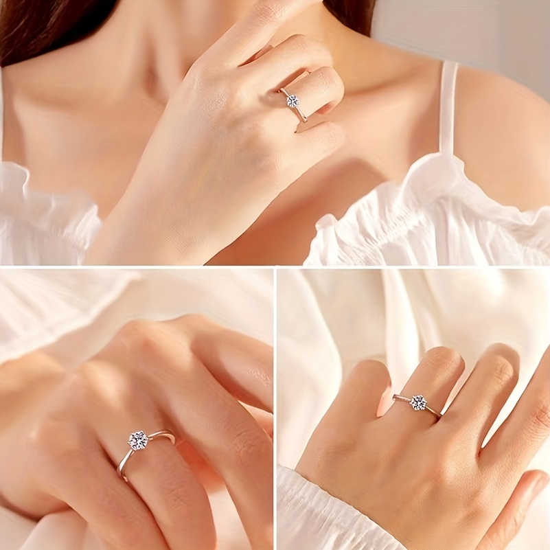 🎁 48% sleva na všechny produkty !✨1/2/3/5 karátový moissanitový prsten 💍