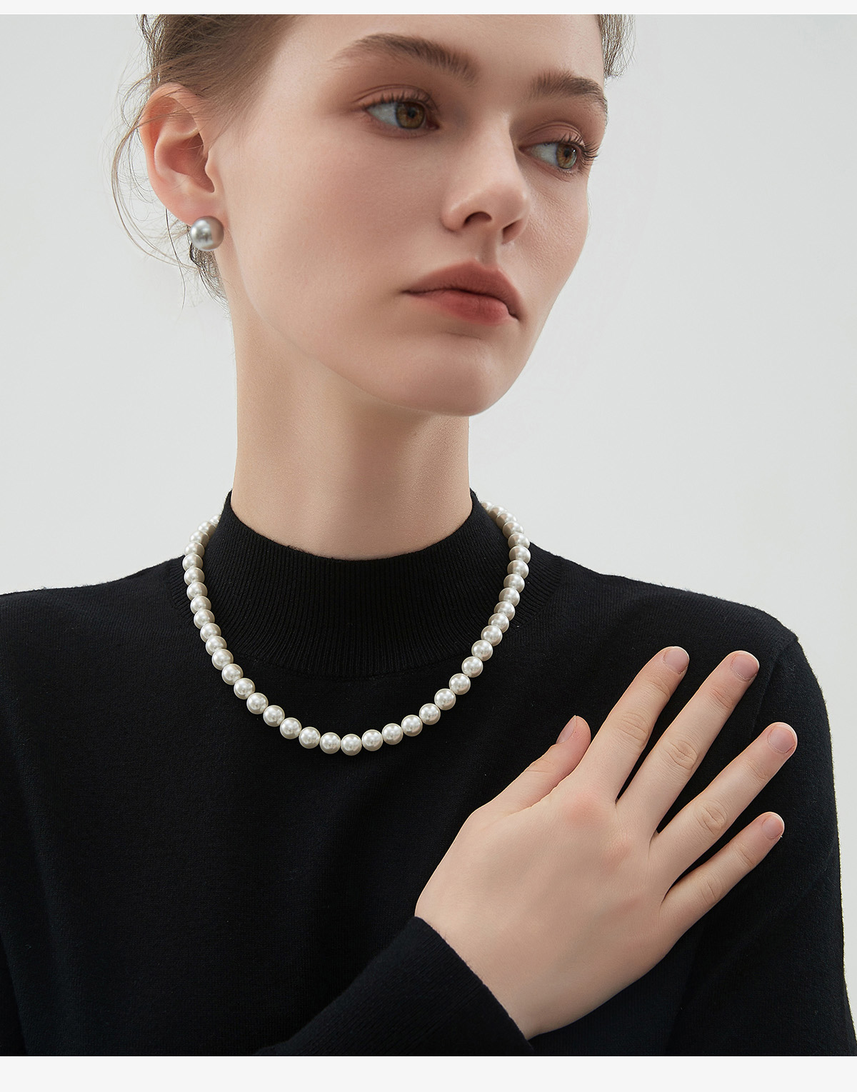 Colier de perle Shijia Zhengyuan Lanț de claviculă de înaltă calitate pentru nișă pentru femei 2024 Colier de Anul Nou cu temperament luxos, lumină nouă