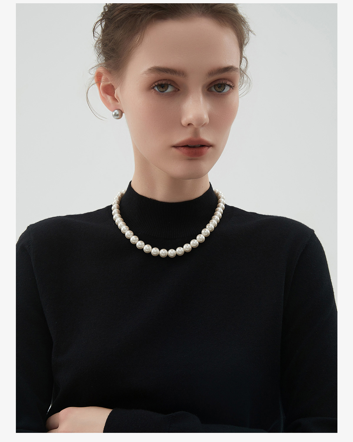 Colier de perle Shijia Zhengyuan Lanț de claviculă de înaltă calitate pentru nișă pentru femei 2024 Colier de Anul Nou cu temperament luxos, lumină nouă