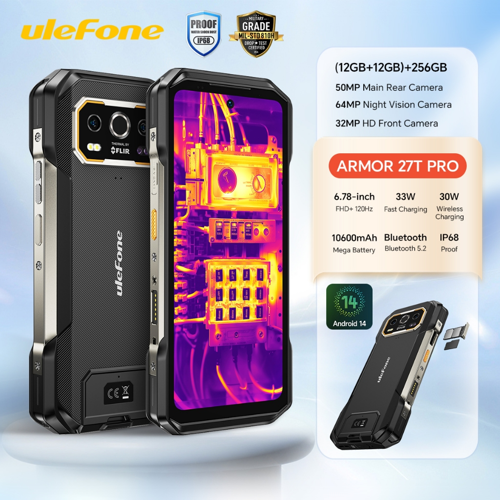 Ulefone Armor 27T Pro Nový 5G smartphone s termální kamerou