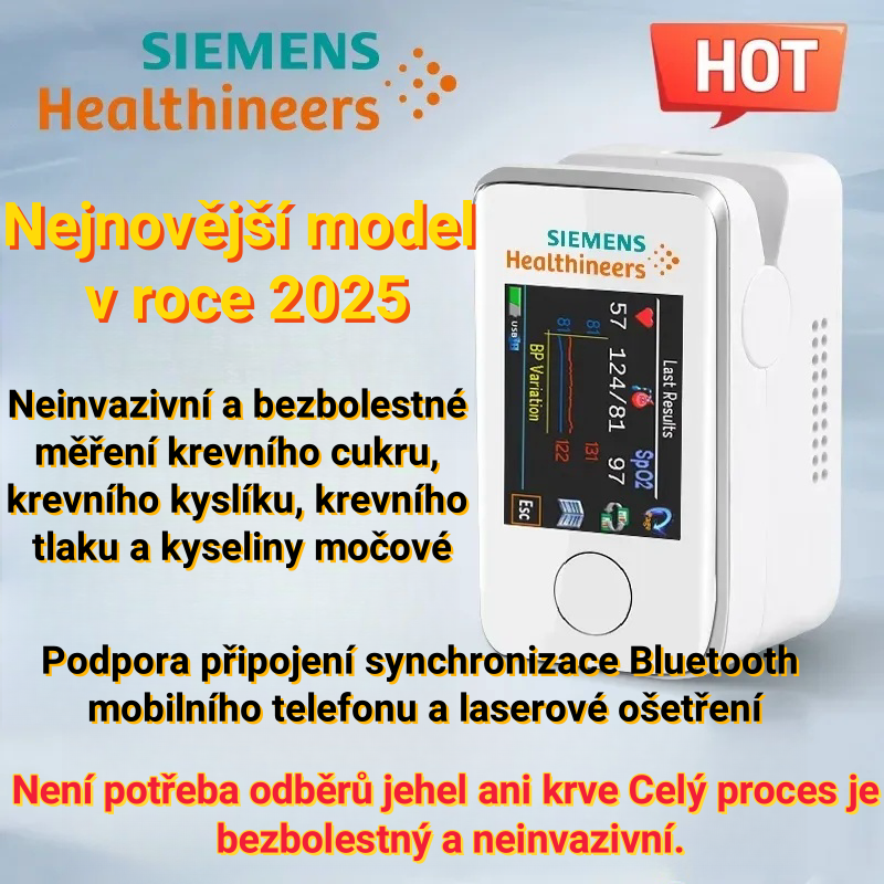🌈Technologická inovace v lékařském výzkumu v roce 2025: Bezbolestný a neinvazivní přenosný glukometr Siemens, sledování stavu glukózy v krvi nebylo nikdy tak snadné!