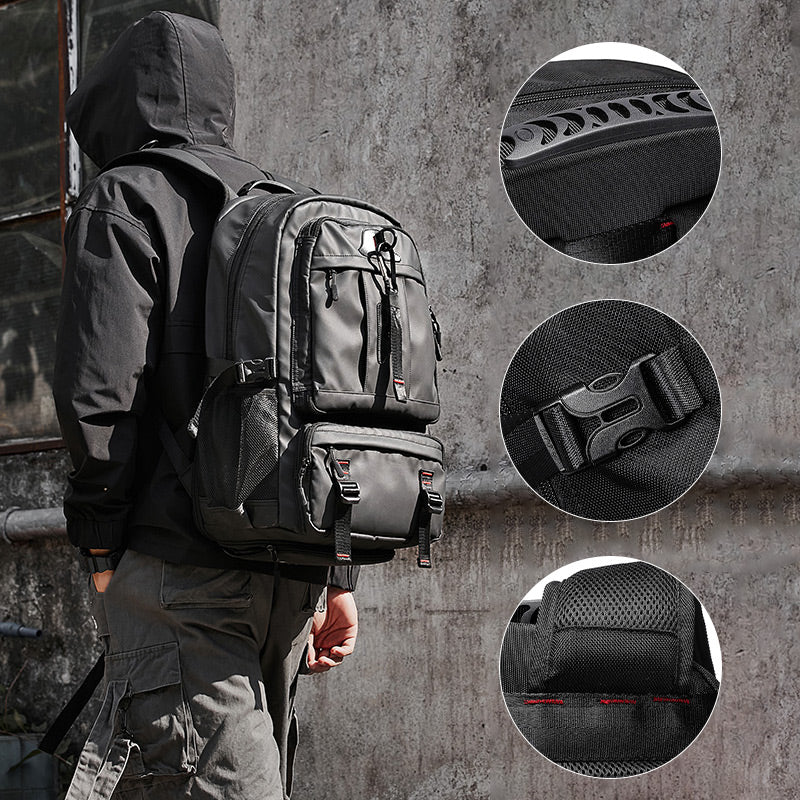 Vyriškas vandeniui atsparus USB įkrovimo nešiojamas kompiuteris Didelės talpos kelioninė kuprinė