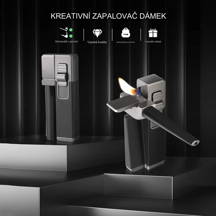 捷克YUSUD přenosný úderný kovový zapalovač 2 v 1 sada