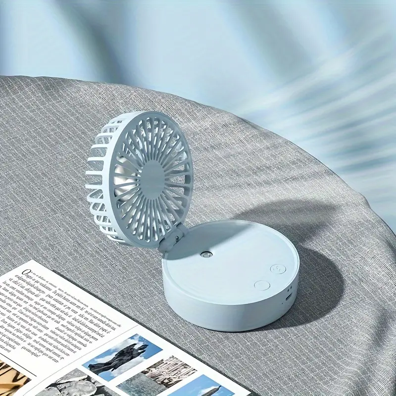 Ventilador de névoa USB montado no pescoço com mini umidificação, três velocidades, ar condicionado e resfriamento de água, ventilador USB com umidificador de spray USB Tipo-C.