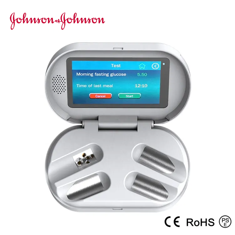 Nový typ neinvazivního glukometru společnosti Johnson & Johnson, který měří hladinu cukru v krvi včas bez nutnosti propichování prstů