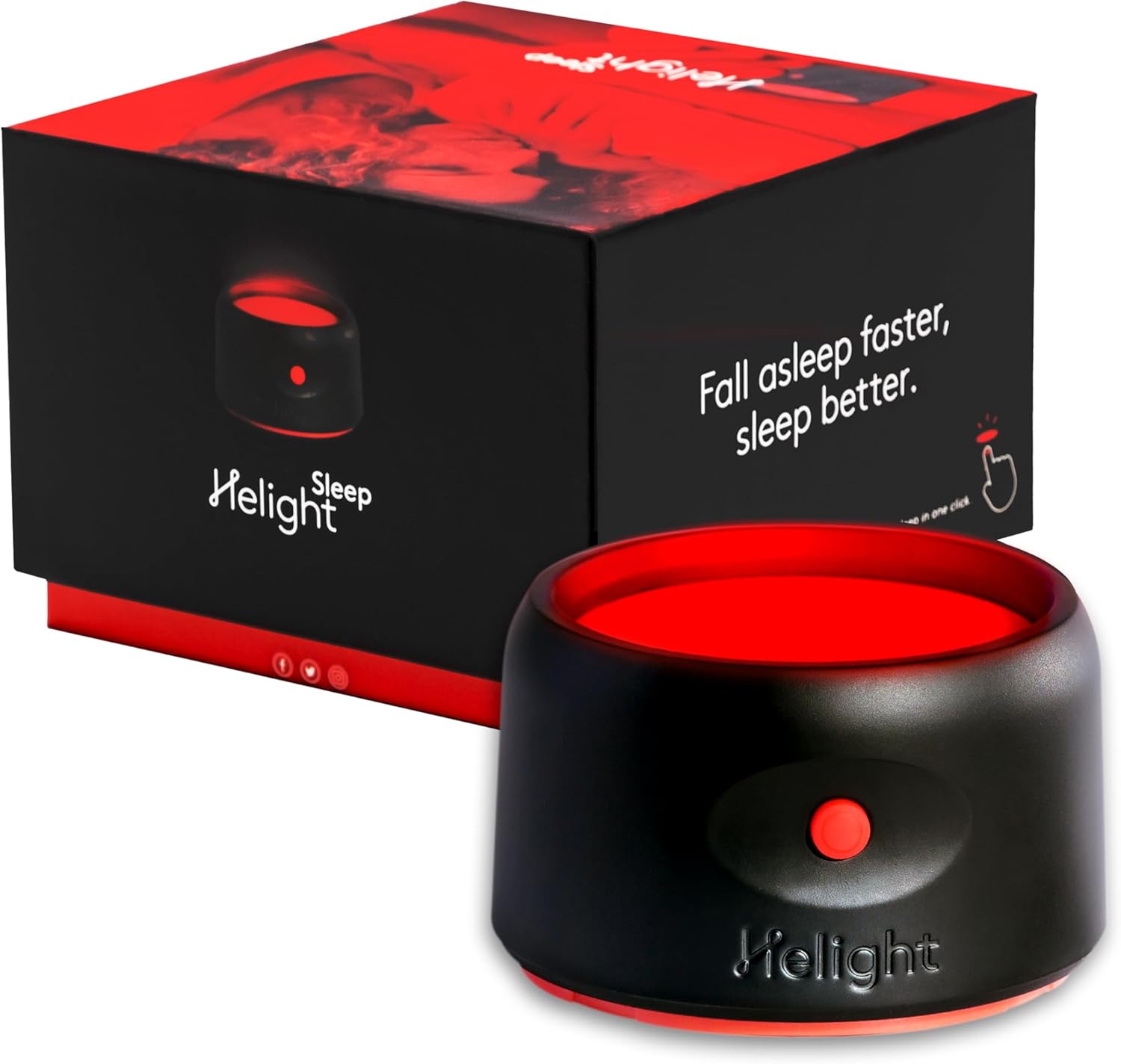 Helight® Urządzenie do terapii światłem czerwonym wspomagające sen – czyste czerwone światło 630 nm dla lepszego snu