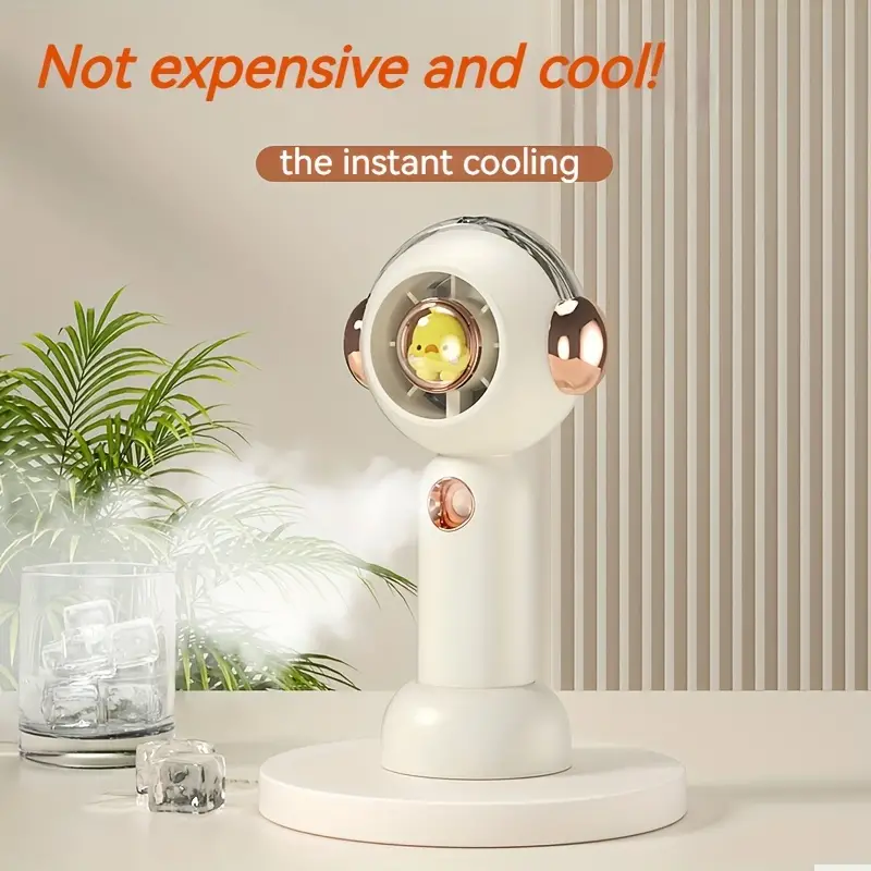 Spray Portátil De Mão Com Vento Forte Mini Ventilador USB Recarregável Para Resfriamento
