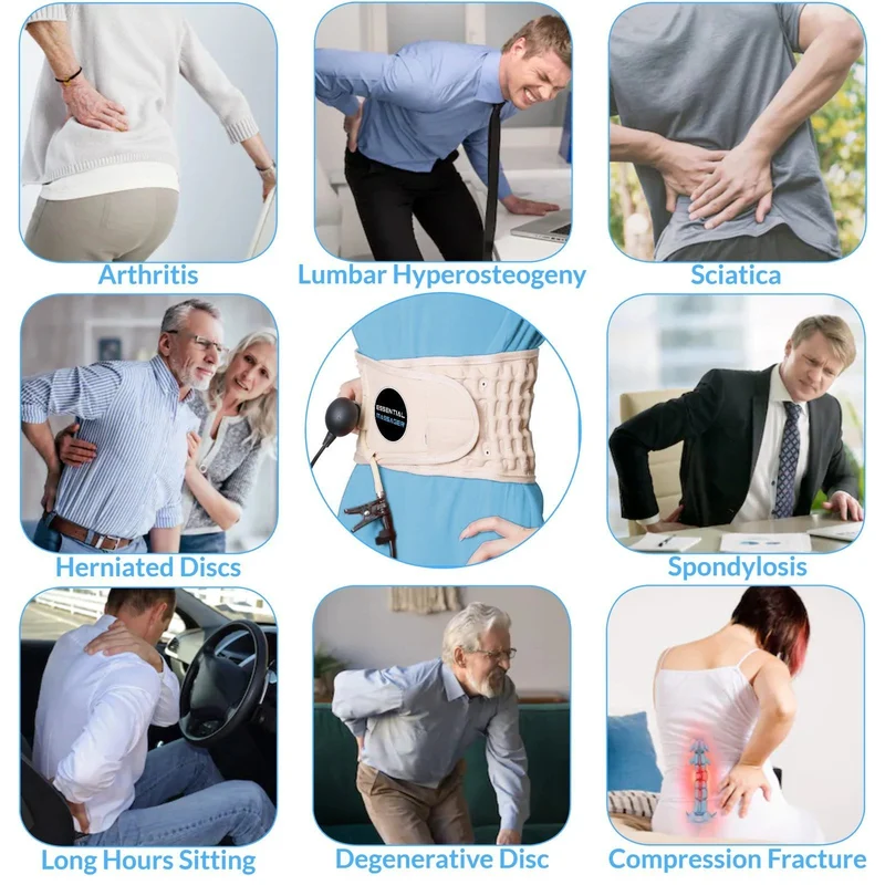 👍Лумбален декомпресивен колан - лумбална опора за облекчаване на болките в гърба