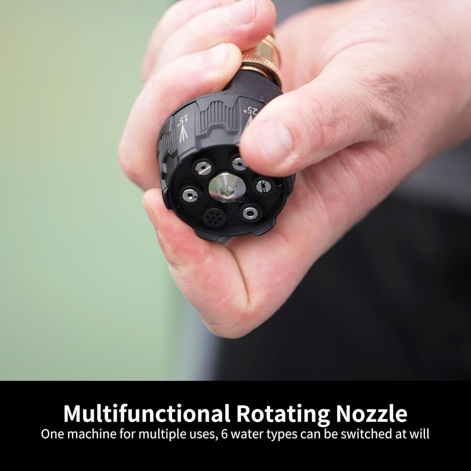 BAYU 2v1 bezdrátová tlaková myčka, 200PSI přenosná myčka aut, s baterií 15000mAh a 6v1 tryskou – ruční tlaková myčka vhodná pro auta, domácnost i zahradu.