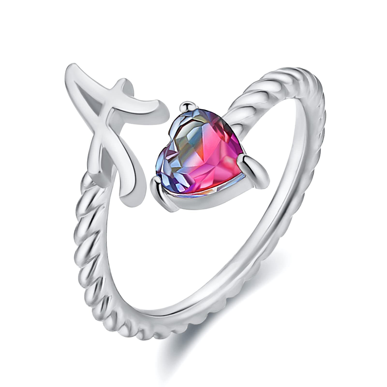 🎁 50% sleva na všechny produkty ! 💍Počáteční prsten od A do T Prsten s pozlaceným 18karátovým zlatem✨