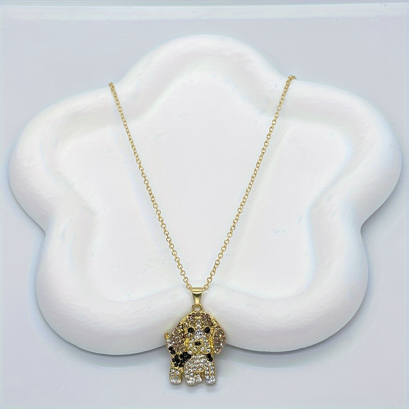 🎁 48% sleva na všechny produkty !🐶 Roztomilý bígl třpytivý náhrdelník s přívěskem pro domácí mazlíčky 🌟