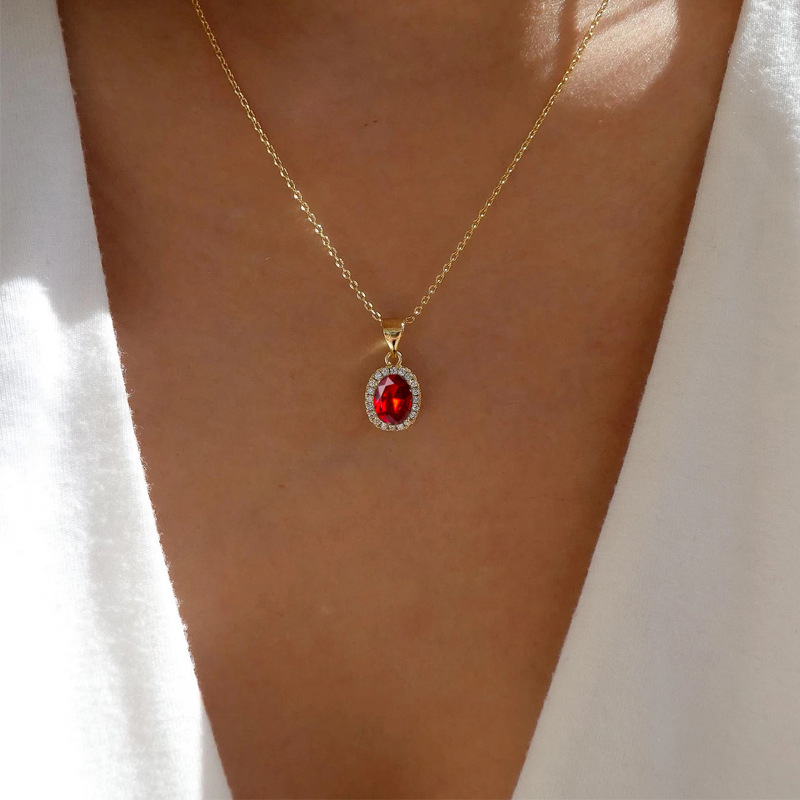 🎁 50% sleva na všechny produkty !💎Třpytivý náhrdelník z drahokamů slza✨