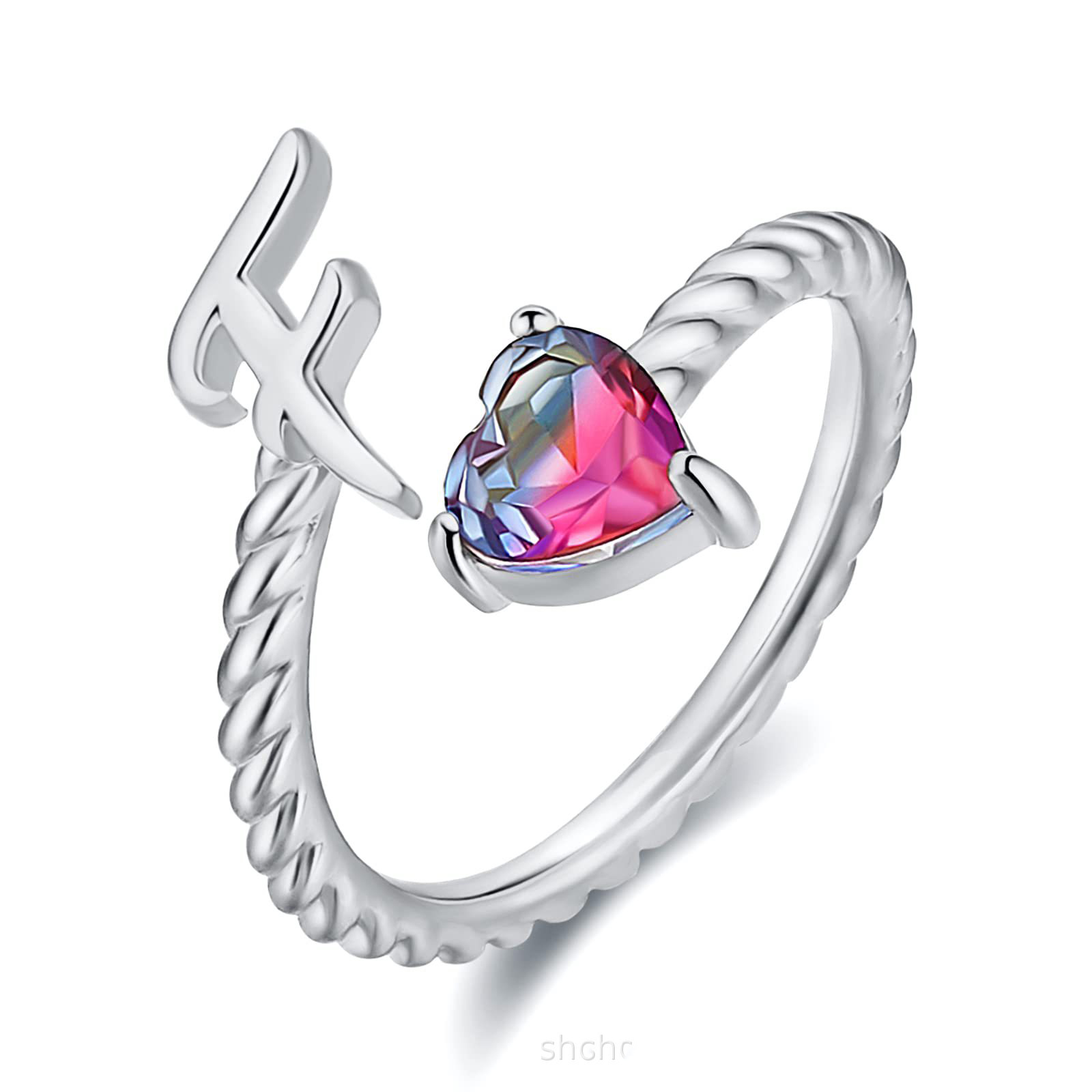 🎁 50% sleva na všechny produkty ! 💍Počáteční prsten od A do T Prsten s pozlaceným 18karátovým zlatem✨