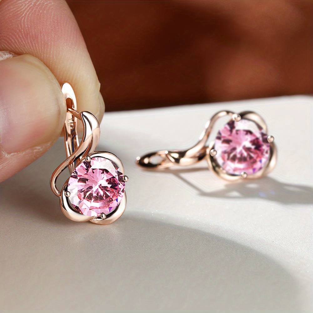 🎁 50% sleva na všechny produkty !🌹Stylové vintage náušnice z růžového zlata✨