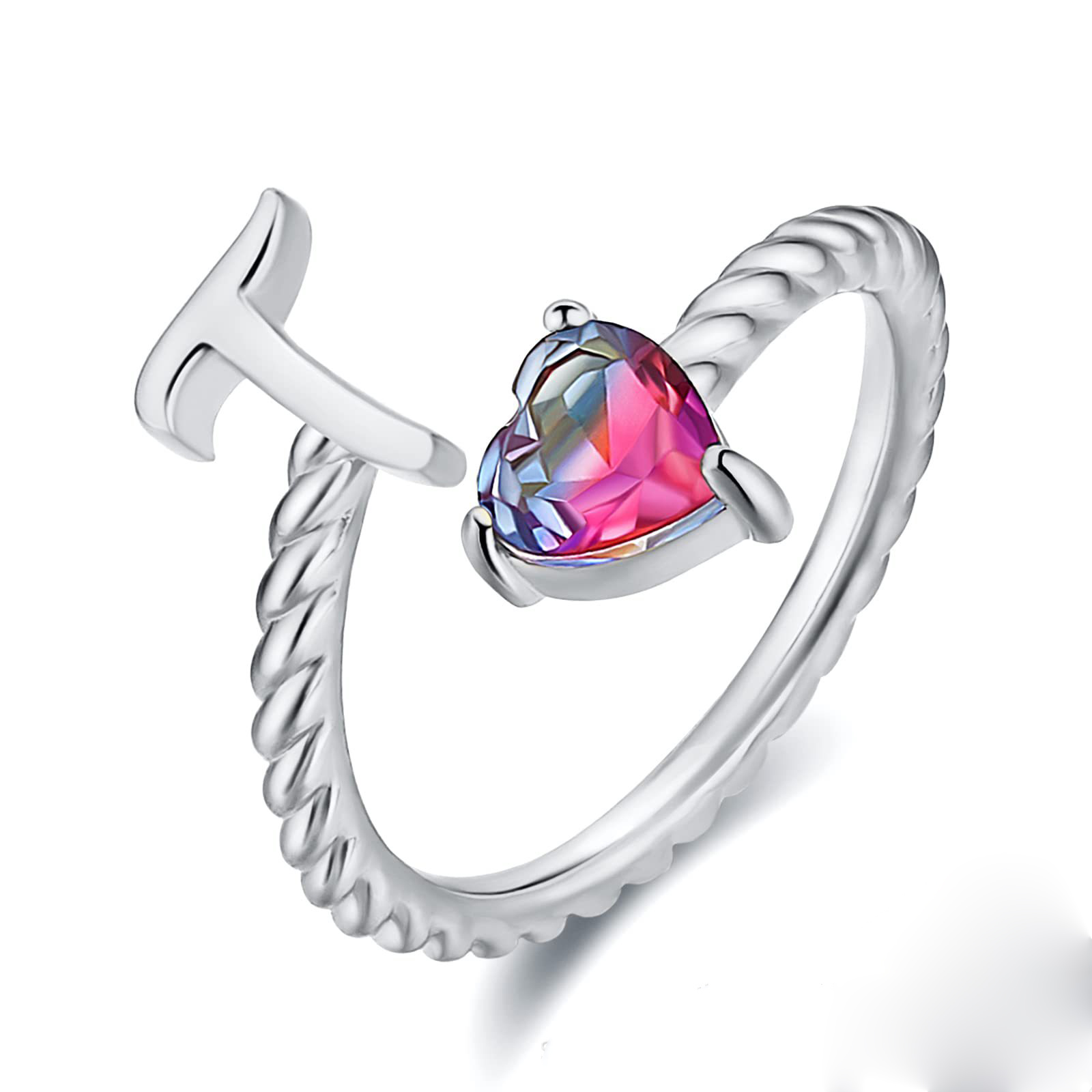 🎁 50% sleva na všechny produkty ! 💍Počáteční prsten od A do T Prsten s pozlaceným 18karátovým zlatem✨