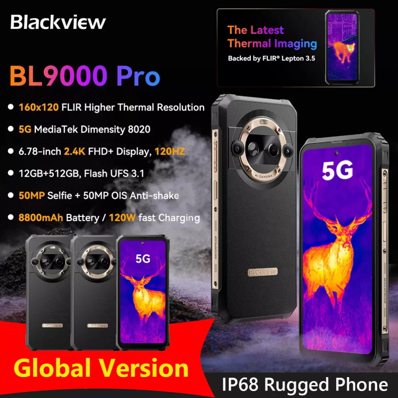 【Nová verze】Smartphone Blackview BL9000 Pro 5G, odolný (s FLIR termální kamerou)