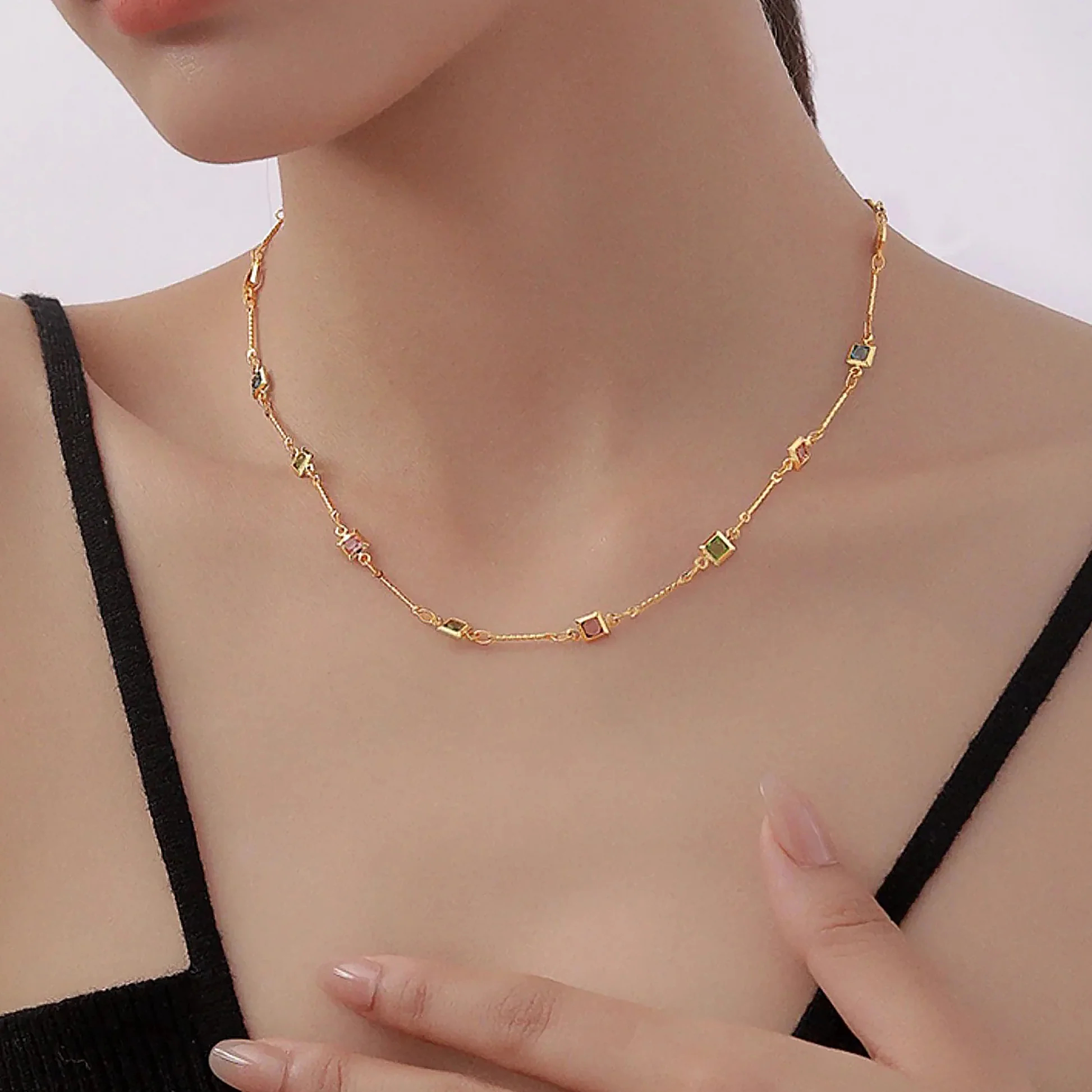 🎁 50% sleva na všechny produkty !💃Náhrdelník Elizabethe | Pozlaceno 18k zlatem🌟