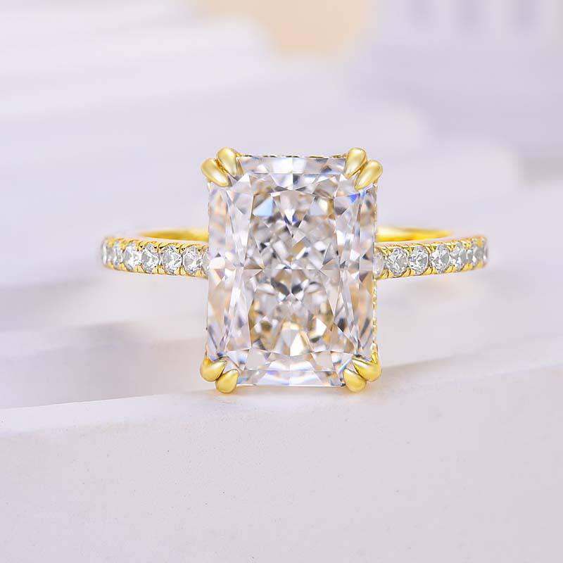 🎁 50% sleva na všechny produkty ! 💖Elegantní zásnubní prsten se simulovaným diamantem v zářivém řezu ze stříbra💫