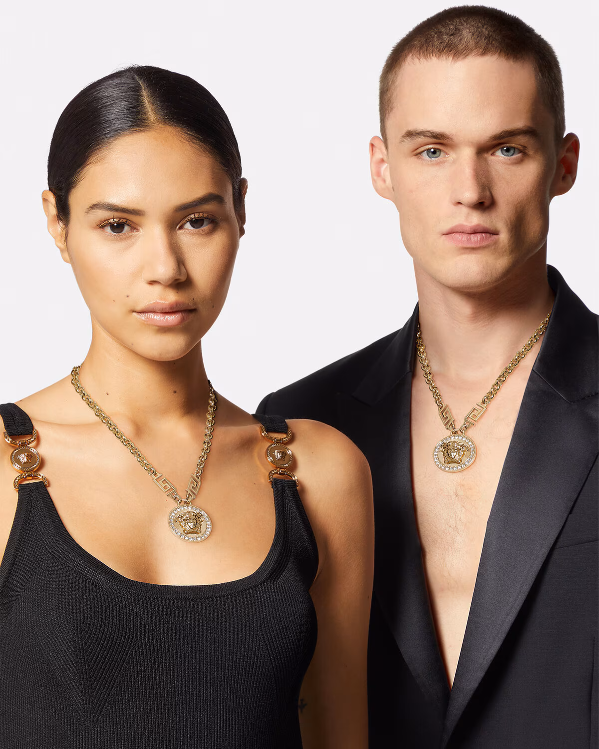 Crystal La  Greca Necklace