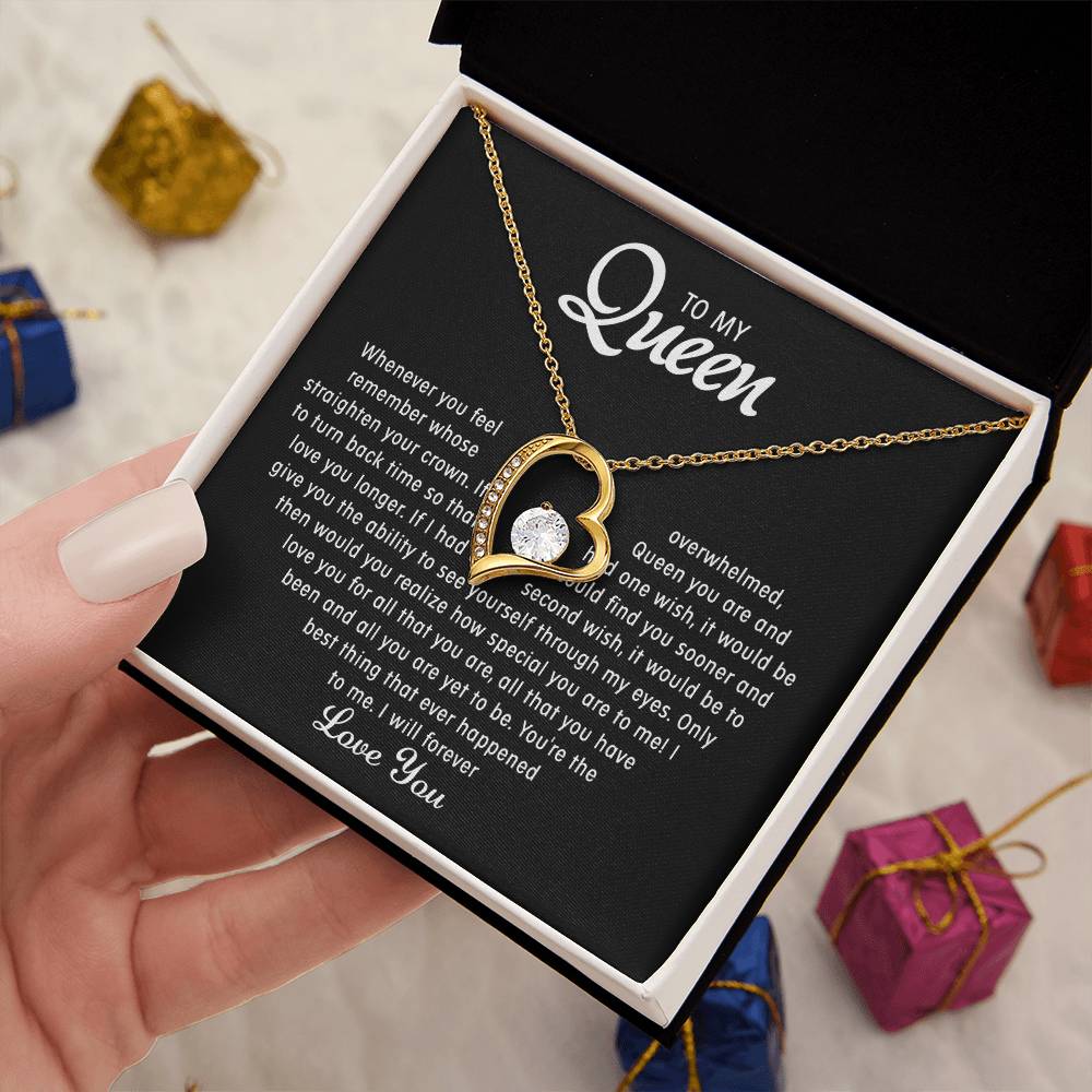 To My Queen – Love Heart Necklace