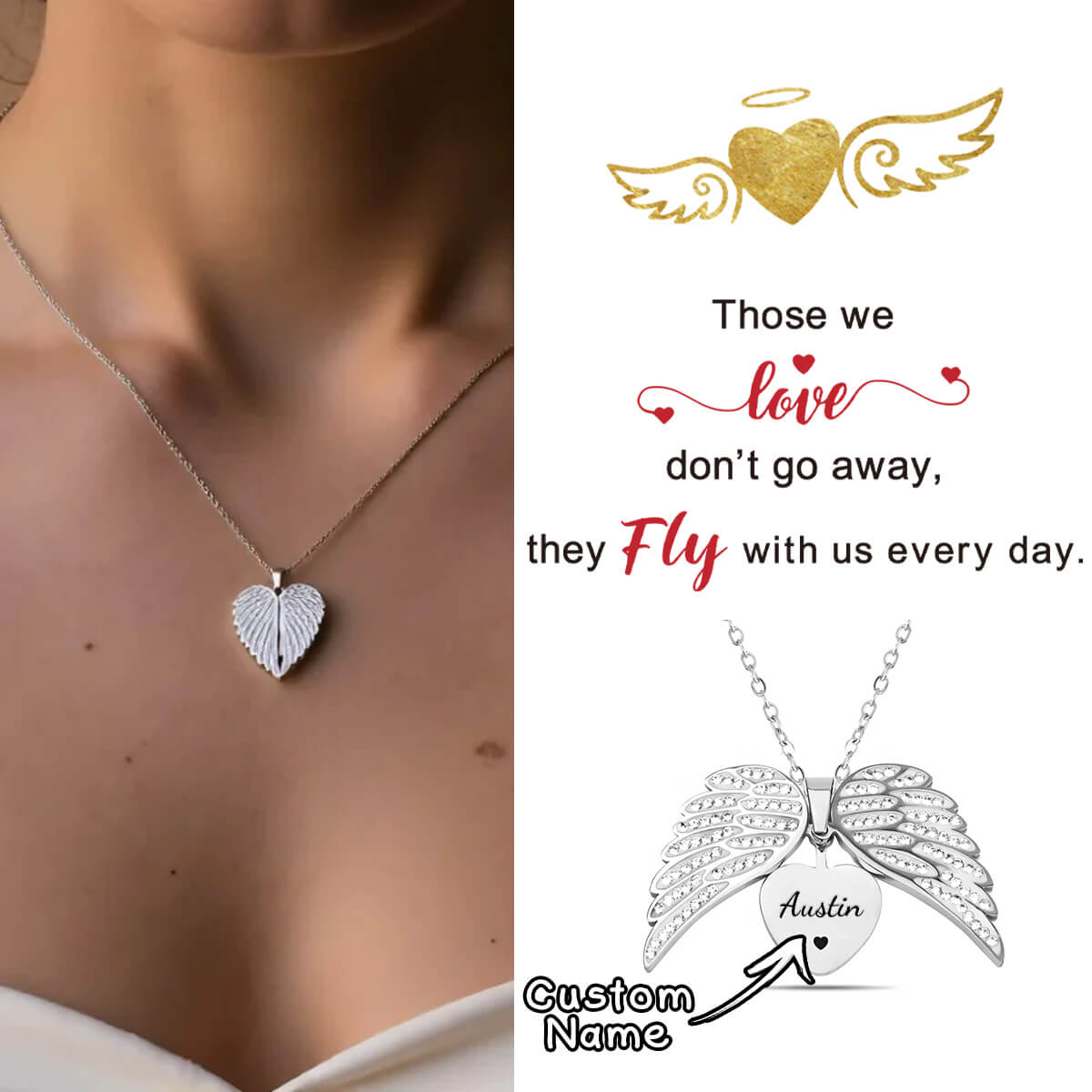 My Angel Customize Necklace-Honor the memory of loved ones