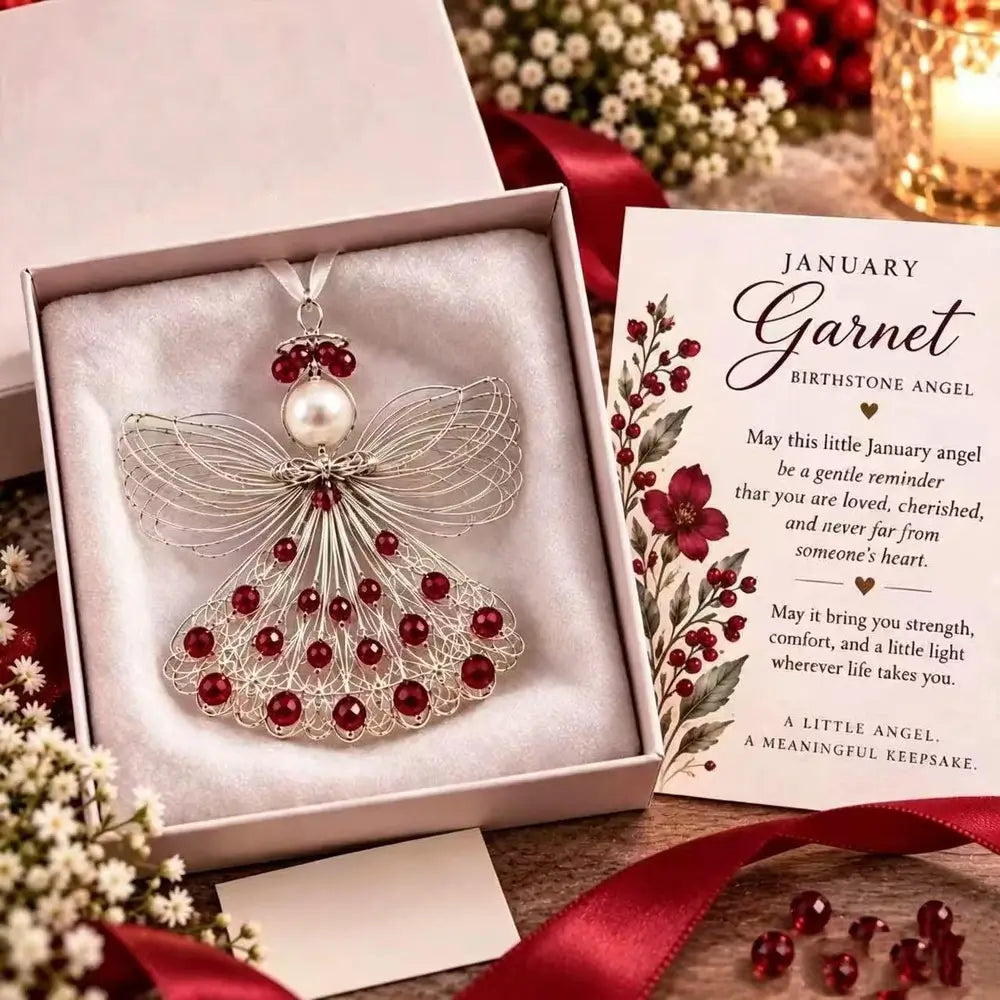 Angals Spray Birthstone Angel Wire Ornament – Memorial & Keepsake Gift – Amaxuan