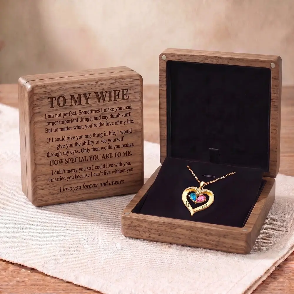 Always Yours–Birthstone Heart Necklace