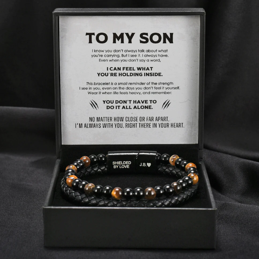 The Guardian - Son's Tiger Eye Protection Bracelet Custom