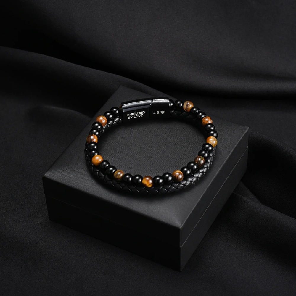 The Guardian - Son's Tiger Eye Protection Bracelet Custom