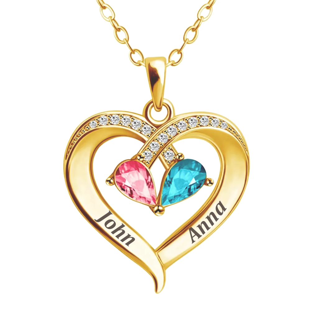 Always Yours–Birthstone Heart Necklace