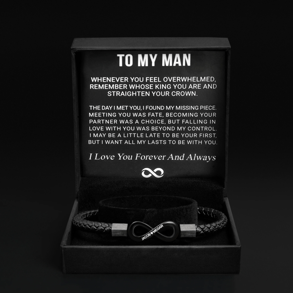 "To My Man" - Infinity Personalized Bracelet