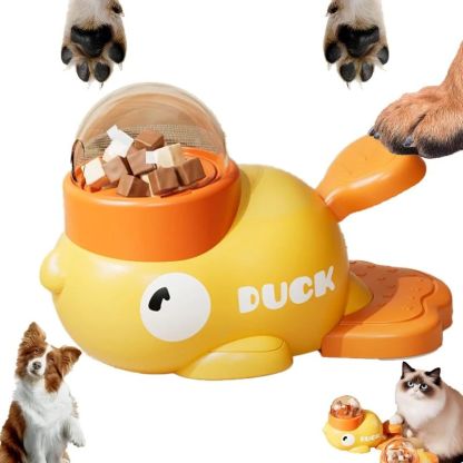 Interactive Duck-Themed Slow Feeder Toy for Pets