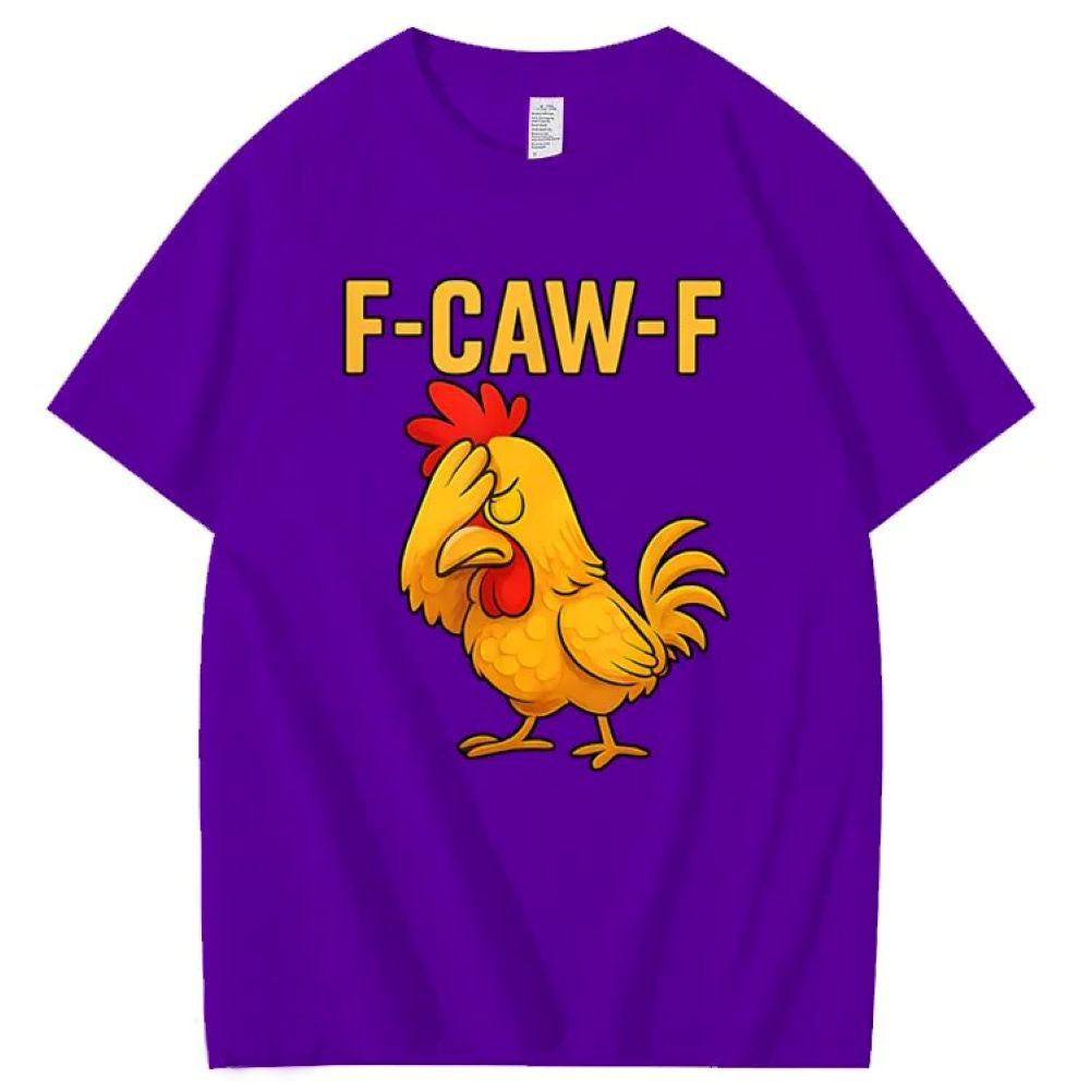 F-Caw-F Helpless Chicken Pattern T-Shirt