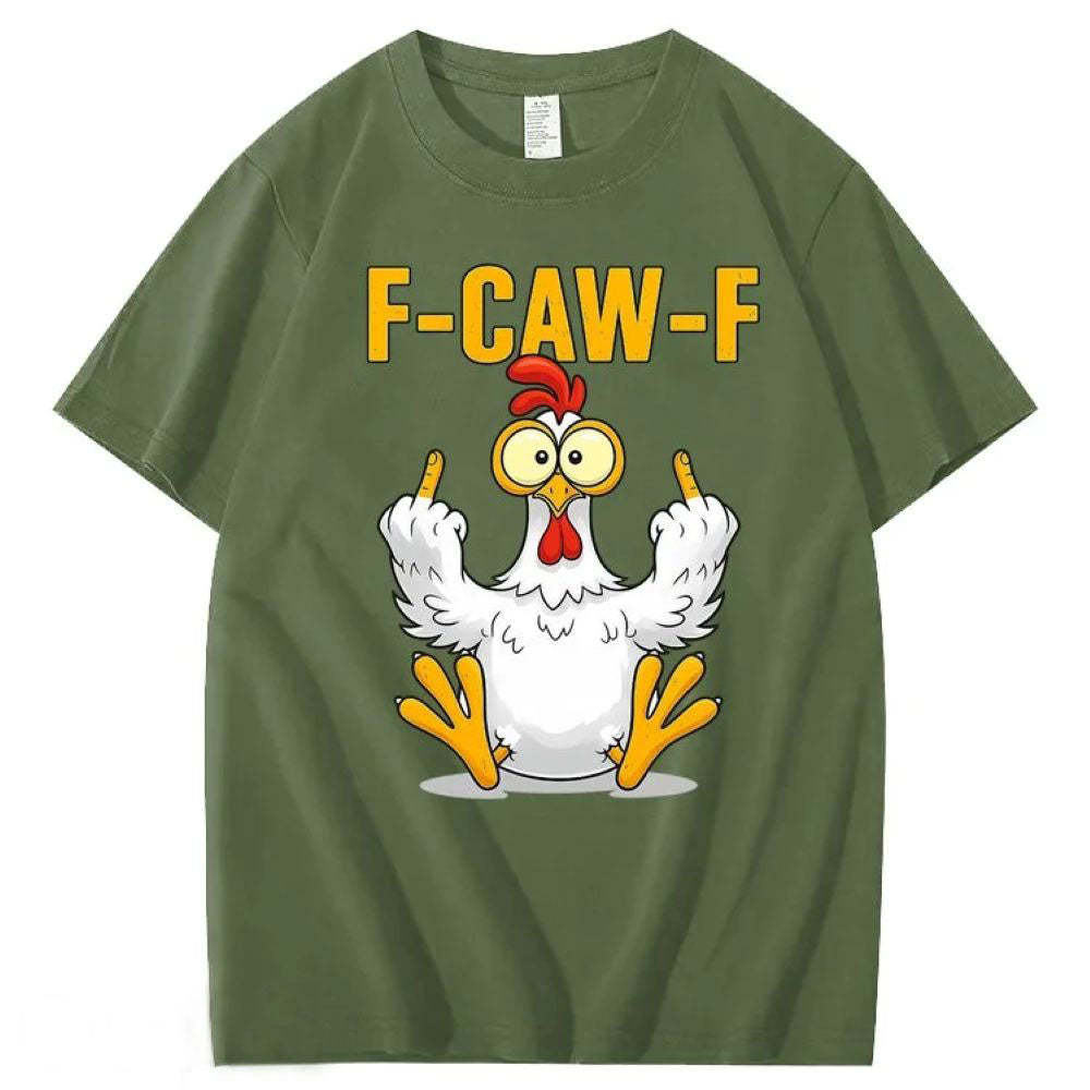F-Caw-F Chicken Cotton T-Shirt