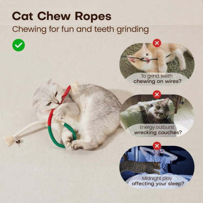 Organic Cotton Chew Rope Toys for Cats