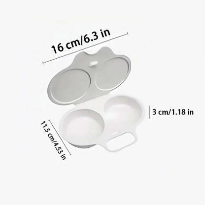 2-Egg Microwave Egg Poacher with Lid