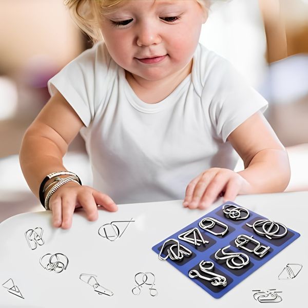 Metal Brain teaser Puzzles Ring Educational Toys