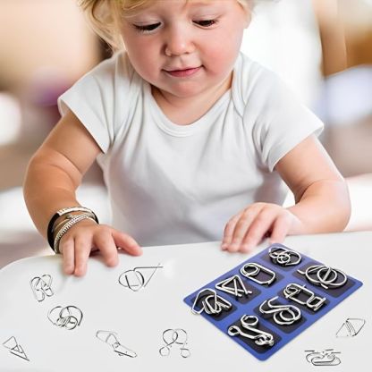 Metal Brain teaser Puzzles Ring Educational Toys